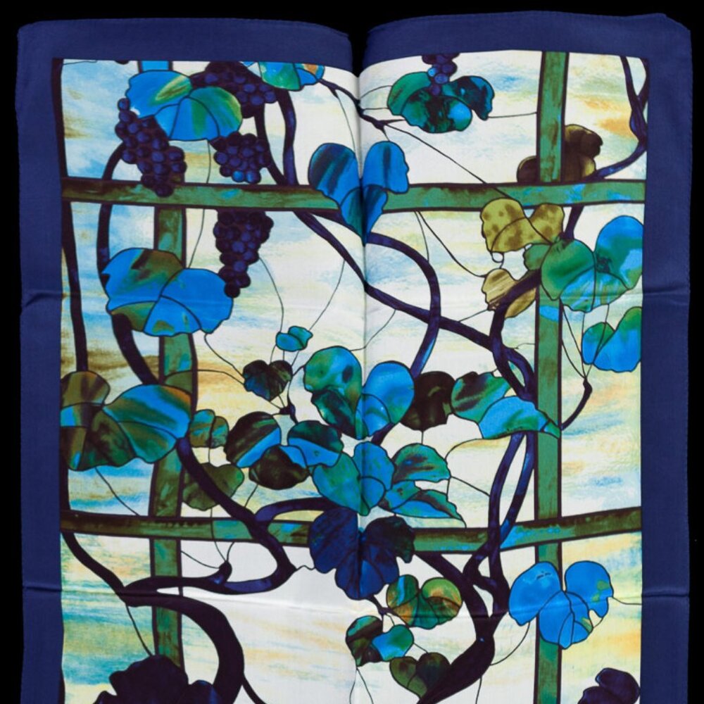 NWT Met Museum Louis Comfort Tiffany Silk Grapevine Oblong Scarf
